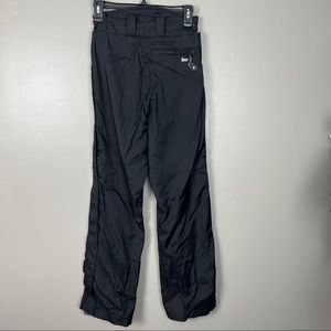 Marker Women’s Ski Pants 6 Black Full Side Zip Stretch Snow Utility Insulated